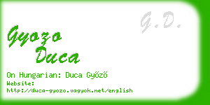 gyozo duca business card