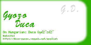 gyozo duca business card